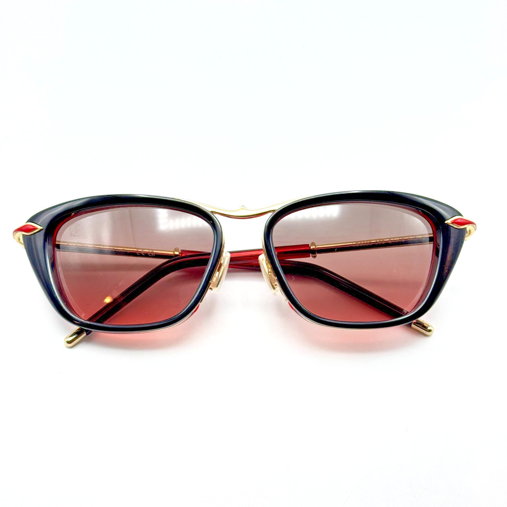 Christian Louboutin Sunglasses Dolly LB0022 05B Black Gold Frame Smoke Lens 56mm